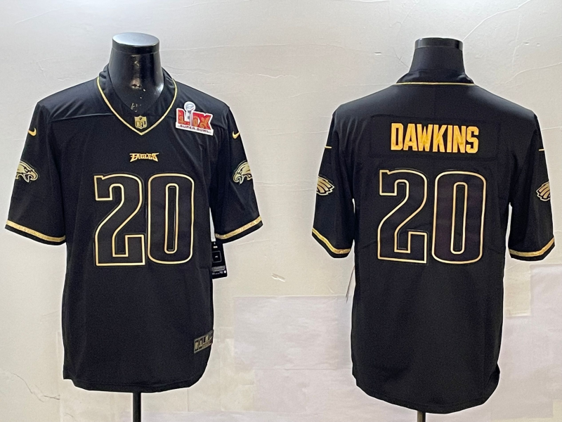 Men Philadelphia Eagles #20 Dawkins black 2025 Nike NFL jersey style 4